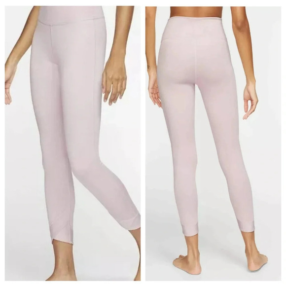 Nike Yoga Wrap 7/8 Pink Tights DB4478-516 XS 29804 - Picture 1 of 16